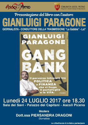 Presenazione del libro "Gang Bank" di Gianluigi Paragone