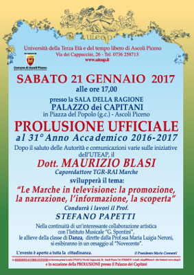 UTEAP - Prolusione Ufficiale 31° Anno Accademico 2016 - 2017