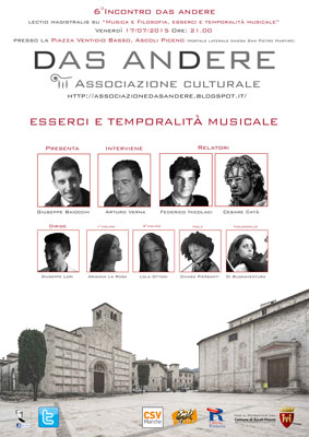 6° Incontro Das Andere - Esserci e temporalità musicale - Venerdì 17/07/2015