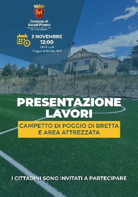 Presentazione lavori campetto di Poggio di Bretta e area attrezzata