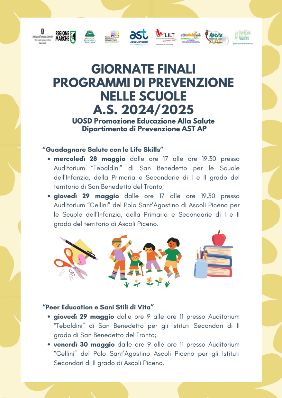 Giornate finali programmi di prevenzione nelle scuole
