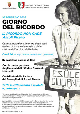 10 febbraio 2026 "Giorno del ricordo" - Il ricordo non cade