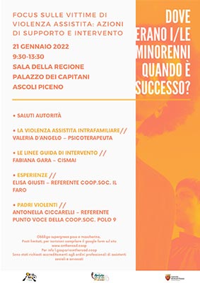 Dove erano i/le minorenni quando è successo? - Focus sulle vittime di violenza assistita: azioni di supporto e intervento