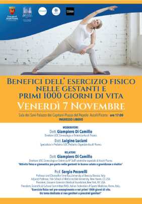 Convegno medico sportivo - Benefici dell'esercizio fisico nelle gestanti e primi 1000 giorni di vita
