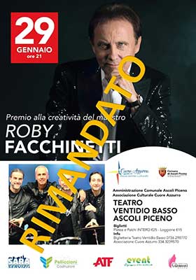 EVENTO RIMANDATO - Roby Facchinetti al Teatro Ventidio Basso di Ascoli Piceno
