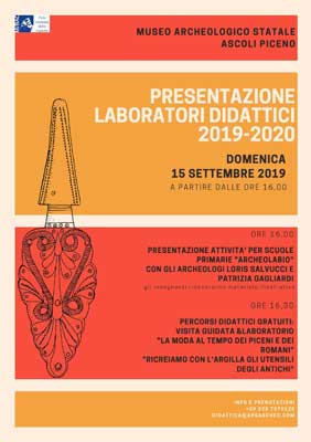 Museo Archeologico Statale Ascoli Piceno - Presentazione laboratori didattici 2019-2020
