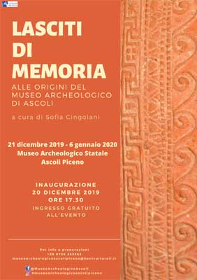 Lasciti di Memoria. Alle origini del Museo Archeologico di Ascoli