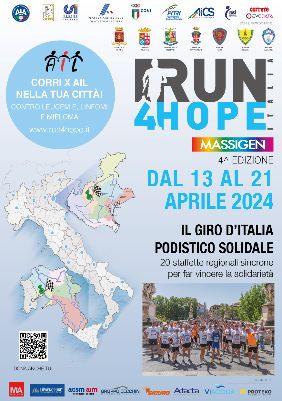 Run 4 Hope - Il giro d'Italia podistico solidale a staffette