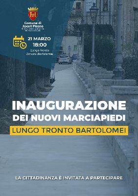 Inaugurazione marciapiedi Lungo Tronto Bartolomei