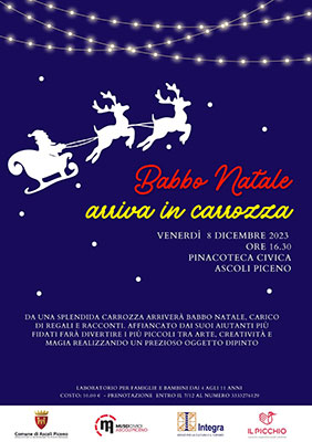 Babbo Natale arriva in carrozza
