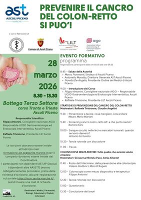 Prevenire il cancro del colon-retto si può!