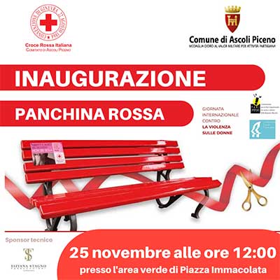 Inaugurazione panchina rossa