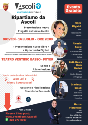 "Ripartiamo da Ascoli" - Presentazione nuovo progetto culturale Ascoli+
