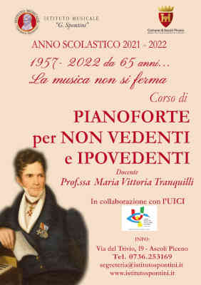 Corso di pianoforte per non vedenti e ipovedenti Istituto Musicale "G.Spontini"