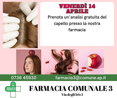 Farmacia comunale 3 - Analisi gratuita del capello