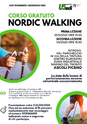 Corso gratuito di nordic walking - Seconda lezione