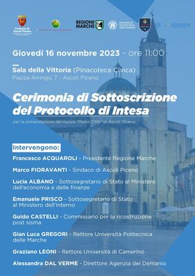 Cerimonia di sottoscrizione del Protocollo di intesa