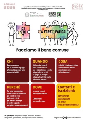 Ci sto? Affare fatica! - Facciamo il bene comune - 2026 