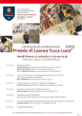 Cerimonia di conferimento Premio di Laurea "Luca Luna"