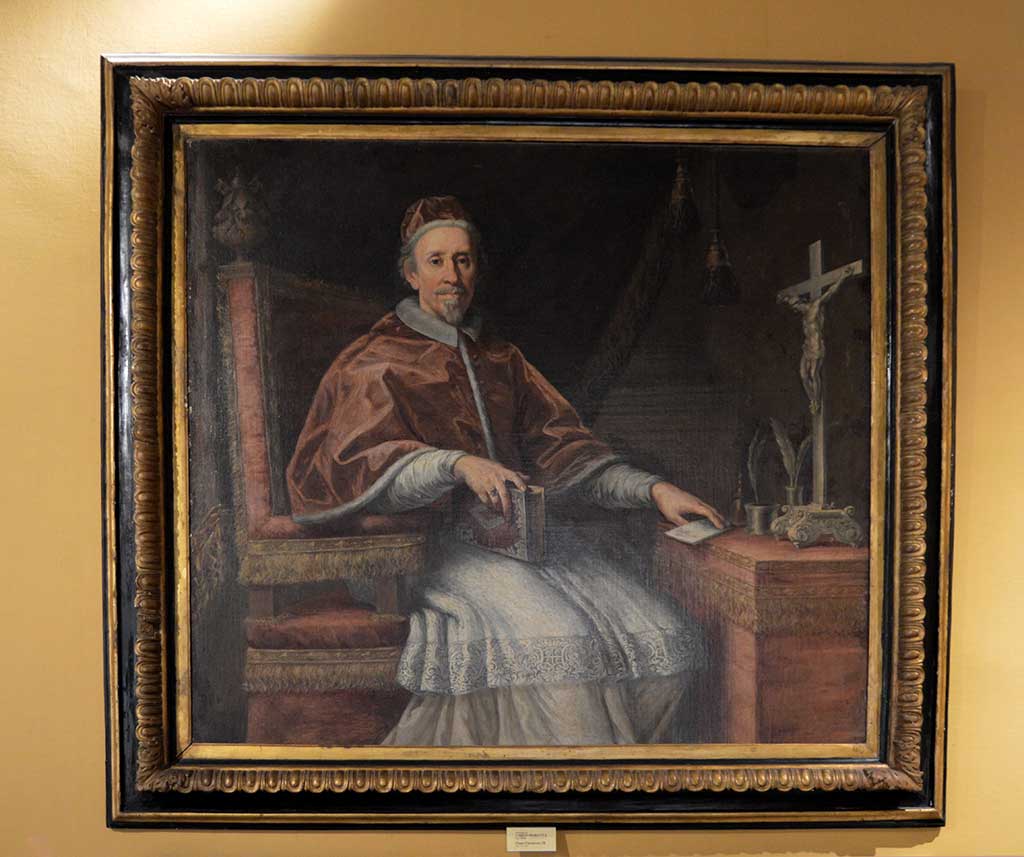 C. MARATTI, Ritratto di Clemente IX; olio su tela cm 155x171