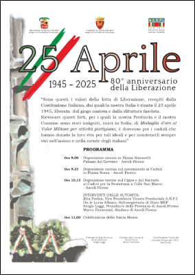 25 aprile - 1945-2025 80° anniversario della Liberazione