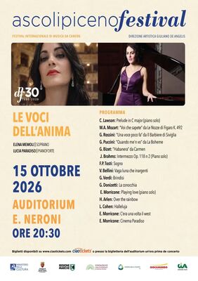 Ascoli Piceno Festival - Trenta - Edizione 2026 - 15 ottobre