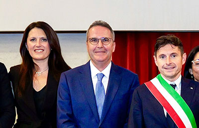 Il Sindaco Marco Fioravanti, Il Vice Sindaco Massimiliano Brugni e l'Assessore Laura Trontini