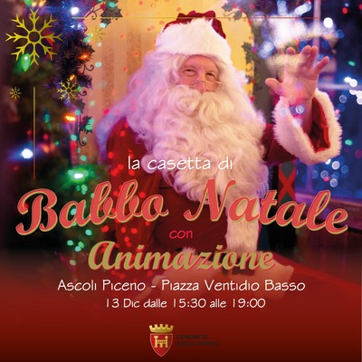 La casetta di Babbo Natale con animazione 
