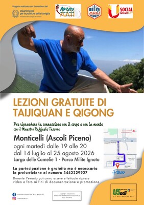 Lezione gratuite di taijiquan e qigong - 28 luglio