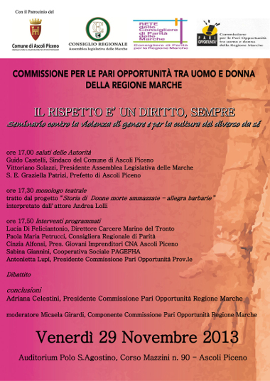 Seminario contro la violenza di genere e per la cultura del diverso da sé