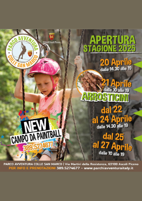 Apertura stagione 2025 Parco avventura Colle San Marco