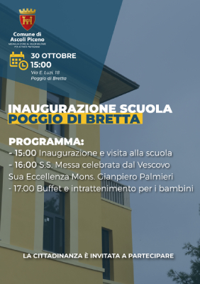 Inaugurazione della scuola di Poggio di Bretta