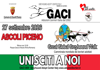 Camminata mondiale dei levrieri adottati 
