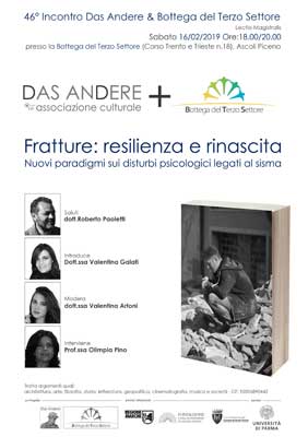 45° incontro Das Andere & Bottega del Terzo Settore - Fratture: resilienza e rinascita