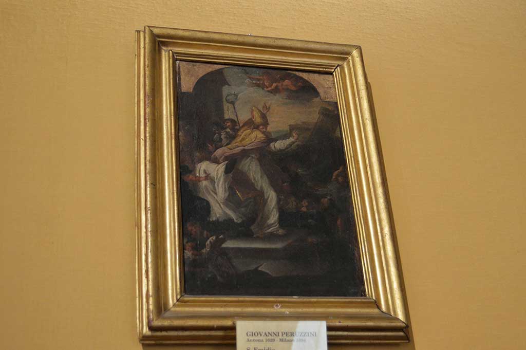G. Peruzzini, Sant'Emidio, olio su tela cm 40x27
