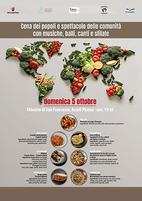 Cena dei popoli e spettacolo delle comunità con musiche, balli, canti e sfilate