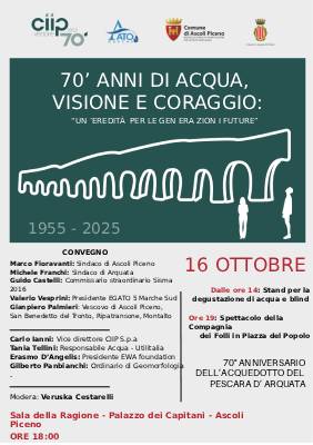 70' anni di acqua, visione e coraggio
