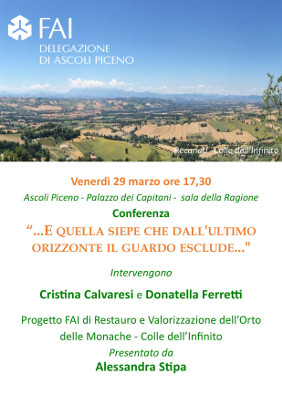 Conferenza "...E quella siepe che dall'ultimo orizzonte il guardo esclude"