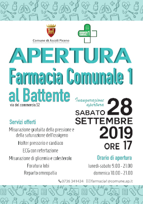 Apertura Farmacia Comunale 1 al Battente