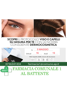 Consulenza dermocosmetica alla Farmacia comunale 1