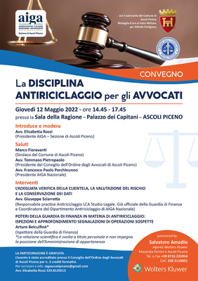 Convegno "La disciplina antiriciclaggio per gli avvocati"