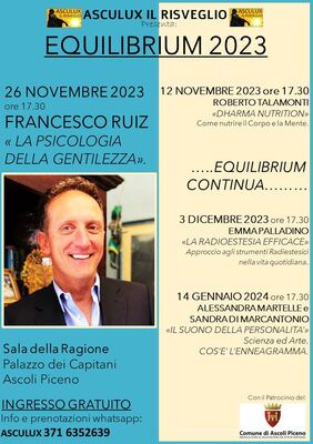 Equilibrium 2023 - "Francesco Ruiz - La psicologia della gentilezza"