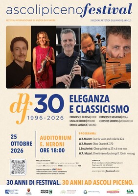 Ascoli Piceno Festival - Trenta - Edizione 2026 - 25 ottobre