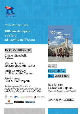 Presentazione del libro "100 cose da sapere e da fare ad Ascoli e nel Piceno"