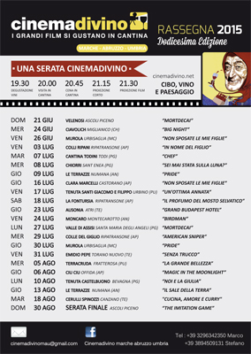 Cinemadivino - Rassegna 2015 - Dodicesima edizione
