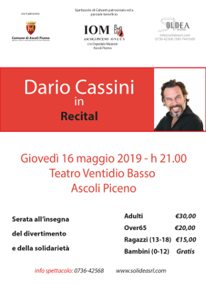Serata di beneficenza a sostegno dello IOM  di Ascoli Piceno