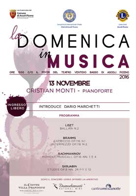 La Domenica in Musica - 13 novembre 2016