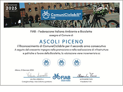 Riconoscimento di ComuneCiclabile per il secondo anno consecutivo