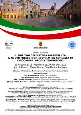 Convegno Il riordino del sistema trasparenza