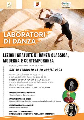 Lezioni gratuite di danza classica, moderna e contemporanea